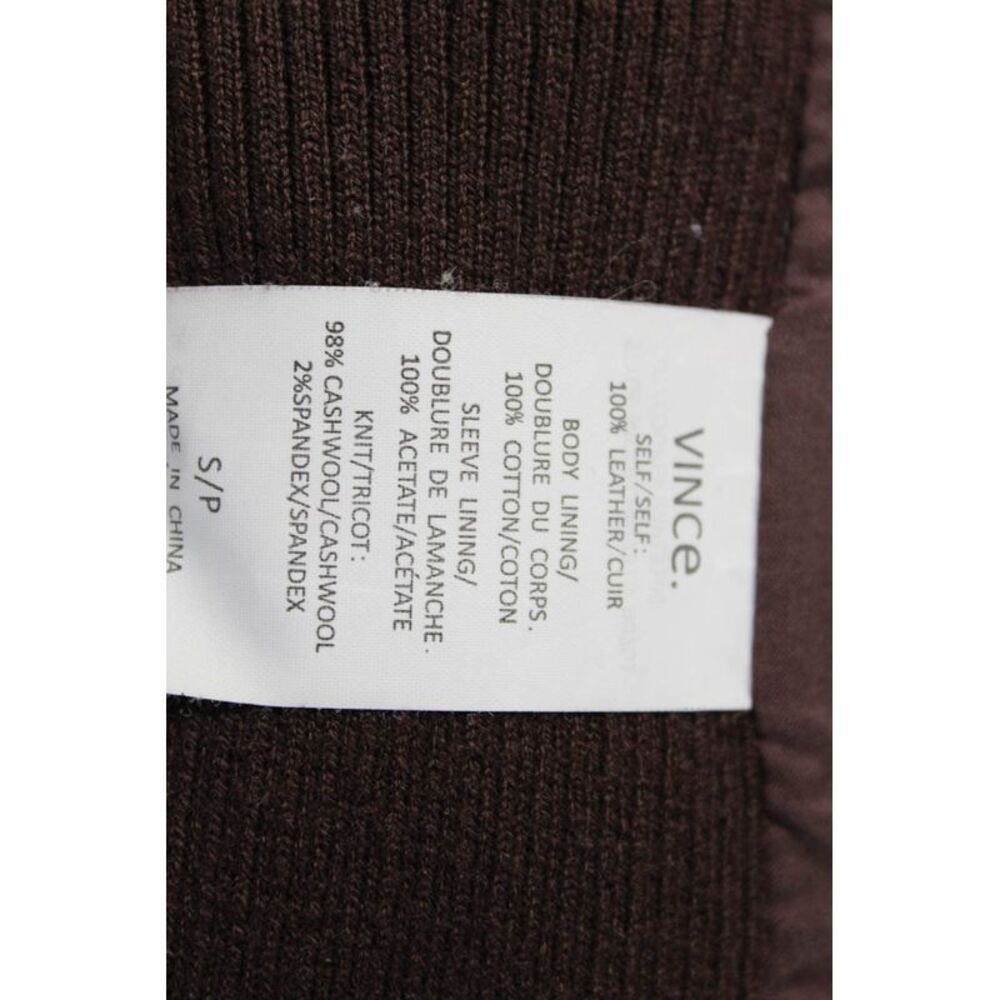 Vince Womens Leather Asymmetrical Zip Up Long Sleeve Jacket Coat Red Size S - Picture 5 of 6